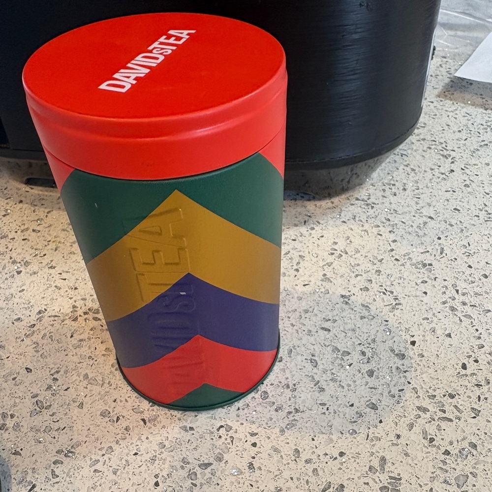 Retired David’s Tea tin.